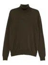 Massimo Alba Turtleneck Wool Sweater In Green