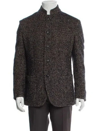 Pre-owned Massimo Alba Tweed Pattern Blazer In Multi
