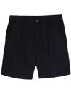 Massimo Alba Vela Pleat-detail Shorts In Blue