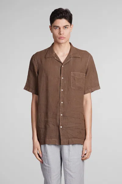 Massimo Alba Venice Shirt In Brown Linen
