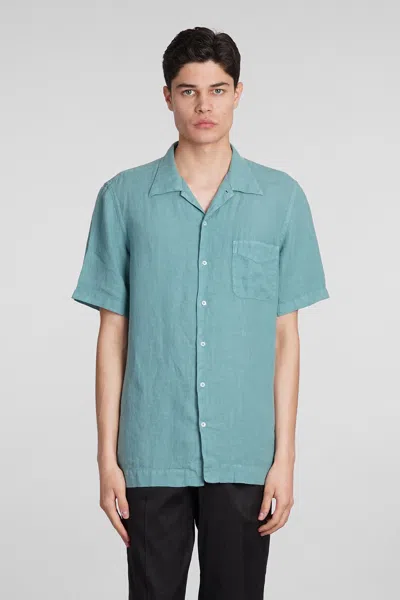 Massimo Alba Poplin Linen Shirt In Ash