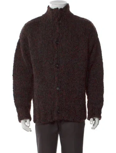 Pre-owned Massimo Alba Virgin Wool Tweed Pattern Cardigan W/ Tags In Brown
