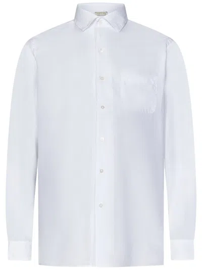 Massimo Alba White Cotton Voile Shirt With Classic Design