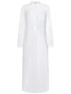 Massimo Alba White Linen Kaftan With Button-up Front In White
