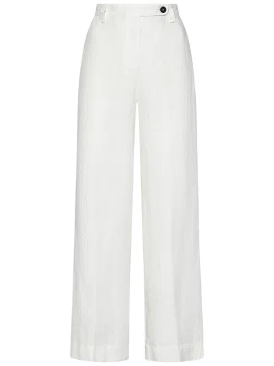 Massimo Alba Wide-leg Herringbone Linen Trousers From