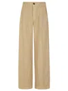 Massimo Alba Wide-leg Trousers With High Waist And Button Closure In Brown
