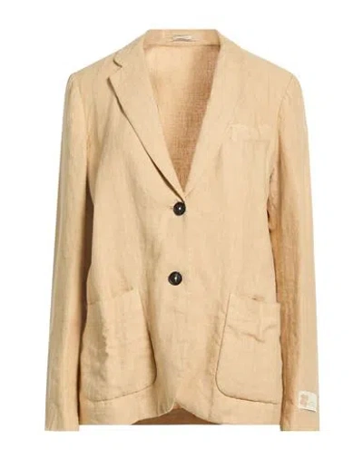 Massimo Alba Woman Blazer Beige Size L Linen In Brown