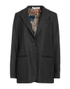 Massimo Alba Woman Blazer Charcoal Size L Virgin Wool, Lyocell In Gray