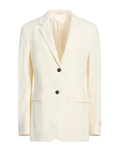 Massimo Alba Woman Blazer Cream Size L Cotton In Brown