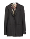 Massimo Alba Woman Blazer Dark Brown Size L Virgin Wool, Lyocell