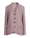 Massimo Alba Woman Blazer Garnet Size S Linen In Pink
