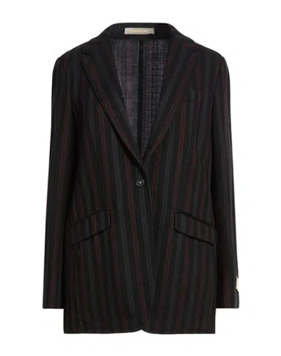 Massimo Alba Woman Blazer Midnight Blue Size Xl Wool In Black