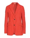 Massimo Alba Woman Blazer Orange Size L Cotton In Orange
