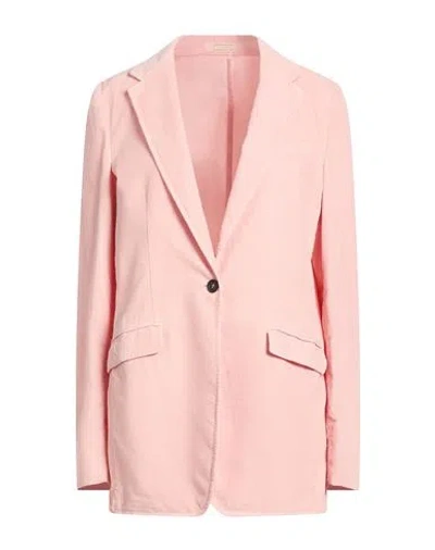 Massimo Alba Woman Blazer Pink Size 6 Cotton In Multi