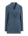 Massimo Alba Woman Blazer Slate Blue Size Xl Cotton In Blue