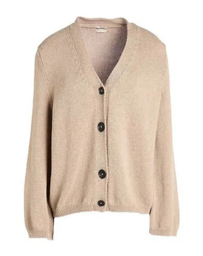 Massimo Alba Woman Cardigan Beige Size L Cotton, Silk In Brown