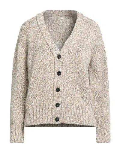 Massimo Alba Woman Cardigan Beige Size Xl Cotton In Gray