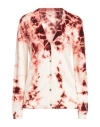 Massimo Alba Woman Cardigan Chocolate Brown Size M Cashmere In Animal Print