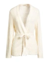 Massimo Alba Woman Cardigan Cream Size S Silk, Cashmere
