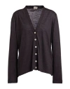 Massimo Alba Woman Cardigan Dark Brown Size L Wool