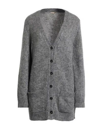 Massimo Alba Woman Cardigan Grey Size M Mohair Wool, Silk In Gray