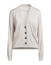 Massimo Alba Woman Cardigan Light Grey Size L Cashmere In Gray