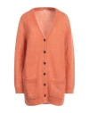 Massimo Alba Woman Cardigan Mandarin Size Xs Mohair Wool, Silk In Mandarin