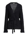 Massimo Alba Woman Cardigan Midnight Blue Size M Silk, Cashmere