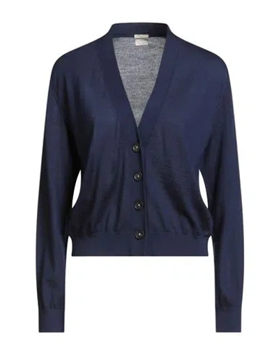 Massimo Alba Woman Cardigan Navy Size S Cashmere In Blue