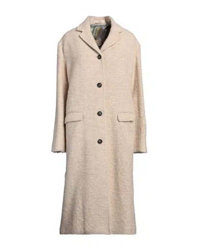 Massimo Alba Woman Coat Beige Size M Alpaca Wool, Virgin Wool, Nylon