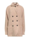 Massimo Alba Woman Coat Beige Size M Alpaca Wool, Virgin Wool, Nylon In Neutral