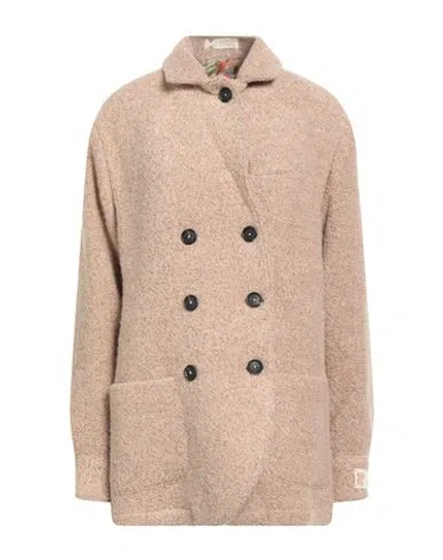 Massimo Alba Woman Coat Beige Size M Alpaca Wool, Virgin Wool, Nylon In Neutral
