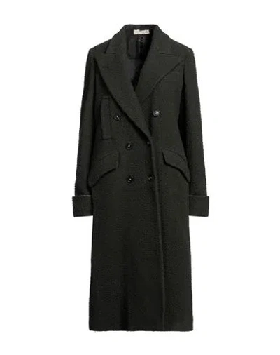 Massimo Alba Woman Coat Military Green Size L Virgin Wool