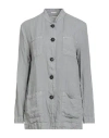 Massimo Alba Woman Jacket Grey Size S Linen In Gray