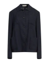 MASSIMO ALBA MASSIMO ALBA WOMAN JACKET MIDNIGHT BLUE SIZE XL LINEN, COTTON, SILK