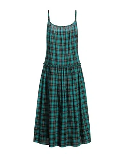 Massimo Alba Woman Maxi Dress Deep Jade Size M Cotton In Green