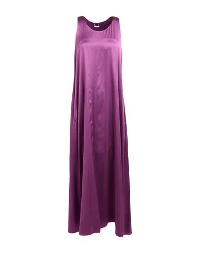 Massimo Alba Woman Maxi Dress Mauve Size M Silk, Elastane In Purple
