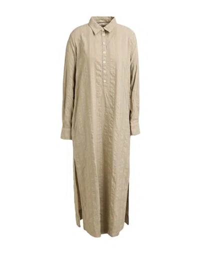 Massimo Alba Woman Maxi Dress Military Green Size L Cotton, Polyester, Polyimide In Neutral