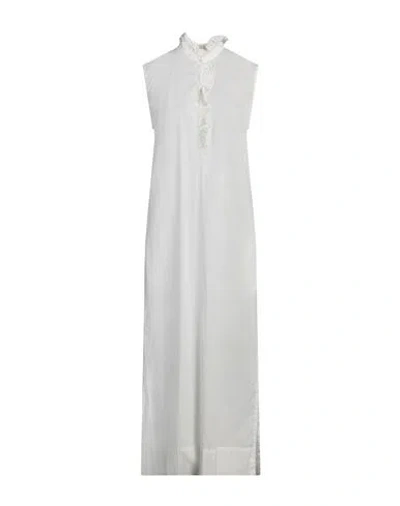 Massimo Alba Woman Maxi Dress White Size L Cotton