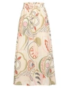 Massimo Alba Woman Maxi Skirt Cream Size M Cotton In Neutral