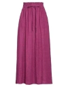 Massimo Alba Woman Maxi Skirt Mauve Size M Linen In Purple