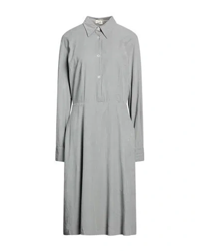 Massimo Alba Woman Midi Dress Grey Size L Cotton In Gray