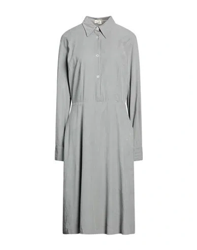 Massimo Alba Woman Midi Dress Grey Size L Cotton In Grey