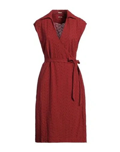 Massimo Alba Woman Midi Dress Rust Size L Cotton In Multi