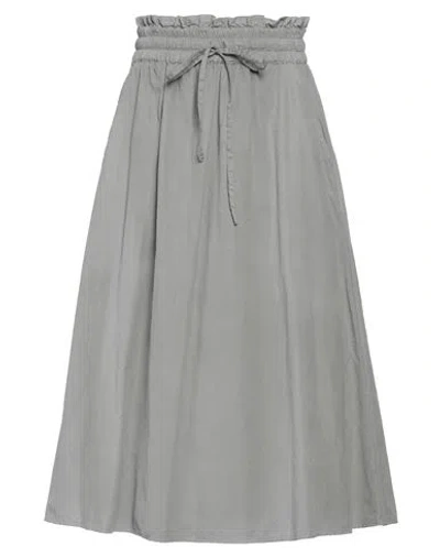 Massimo Alba Woman Midi Skirt Grey Size M Cotton