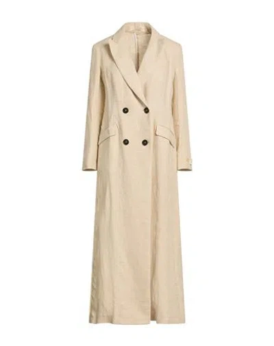 Massimo Alba Woman Overcoat & Trench Coat Beige Size M Linen In Sand