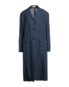 Massimo Alba Woman Overcoat & Trench Coat Midnight Blue Size L Linen