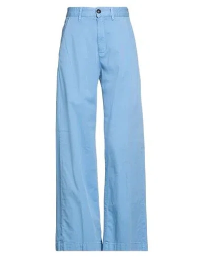 Massimo Alba Woman Pants Azure Size 0 Cotton, Elastane In Blue