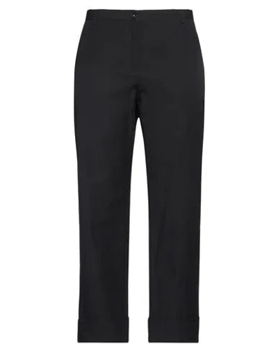 Massimo Alba Woman Pants Black Size 8 Cotton In Animal Print