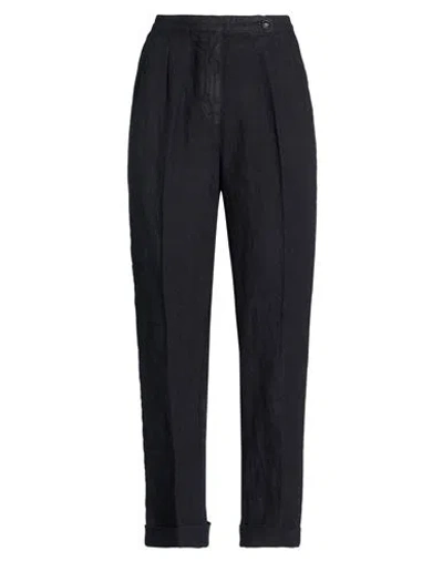 Massimo Alba Woman Pants Black Size 8 Linen